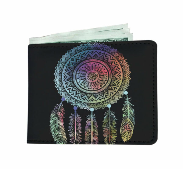 mandala dreamcatcher native american wallet