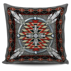 mandala gray native american pillow covers