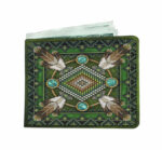 mandala green native american wallet