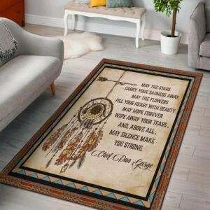 may the stars carry your sadness away native american area rug 1