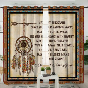 may the stars carry your sadness away native american living room curtain 1