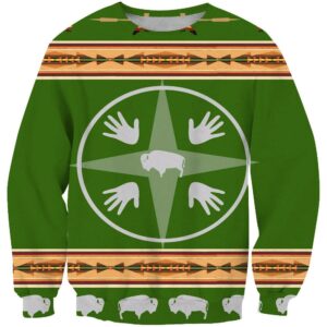 medicine wheels bisons native american 3d sweatshirt