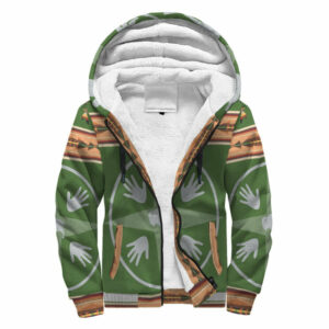 medicine wheels bisons native american sherpa hoodie 1