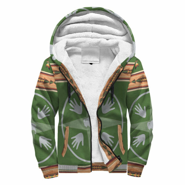 medicine wheels bisons native american sherpa hoodie