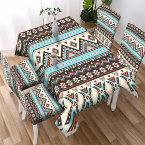 multi pattern culture design native american tablecloth chair cover 1