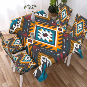 multi pattern tribe design native american tablecloth chair cover