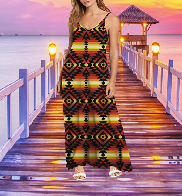 mxd00023 pattern native maxi dress