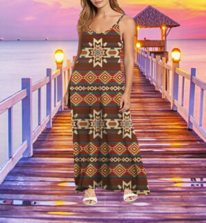 mxd00026 pattern native maxi dress