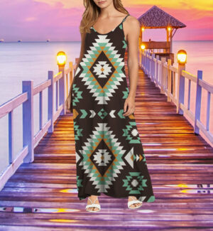 mxd00028 pattern native maxi dress