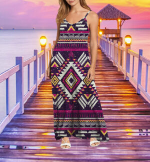 mxd00034 pattern native maxi dress