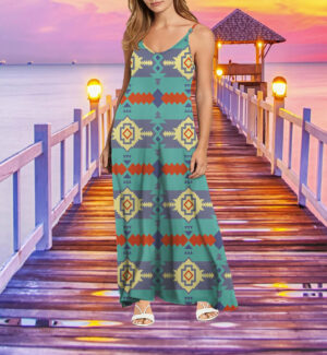 mxd00037 pattern native maxi dress