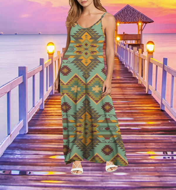 mxd00045 pattern native maxi dress