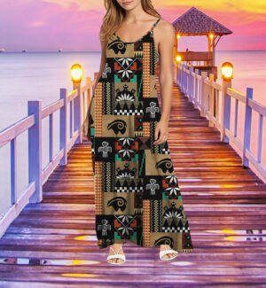 mxd00053 pattern native maxi dress