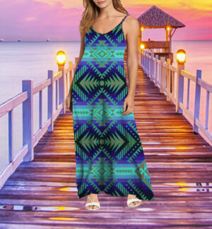 mxd00057 pattern native maxi dress