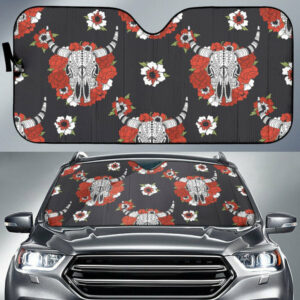 native american bison head auto sun shade no link 1