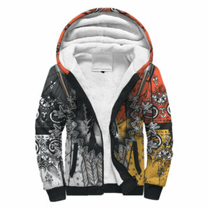 native american chief 3d sherpa hoodie 1