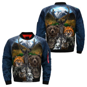 native american clothing bear wolf owl bomber jacket jknative 0079