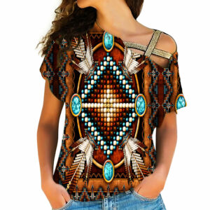 native american cross shoulder shirt 1117