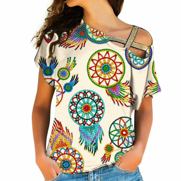 native american cross shoulder shirt 113