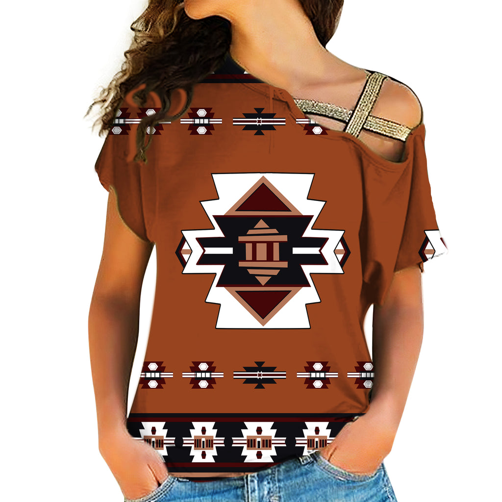 Native American Cross Shoulder Shirt 1154 - 49native.com