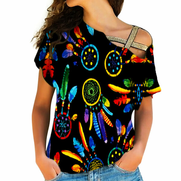 native american cross shoulder shirt 116