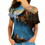 native american cross shoulder shirt 136