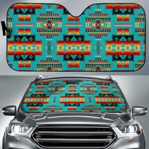 native american design auto sun shades 1