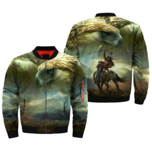 native american eagle art bomber jacket jknative 0057