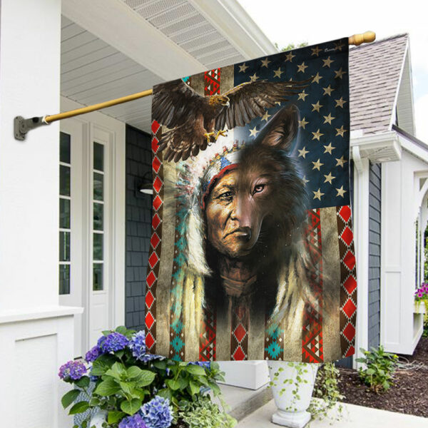 native american flag spirit wolf indian chief dbd3249f