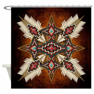 native american mandala shower curtain 1