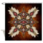 native american mandala shower curtain