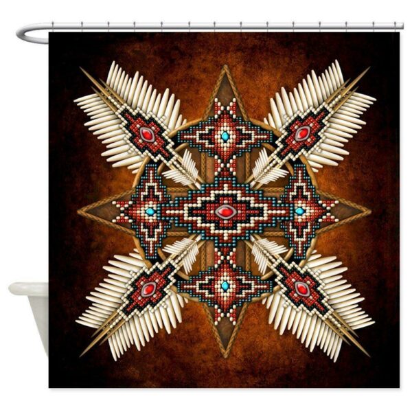 native american mandala shower curtain