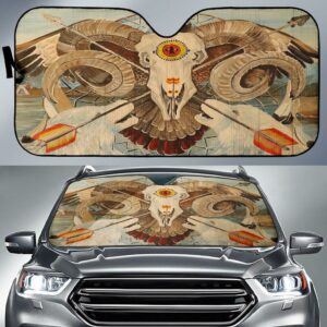 native american owl bison auto sun shade no link