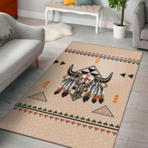 native american pride bison area rug 1