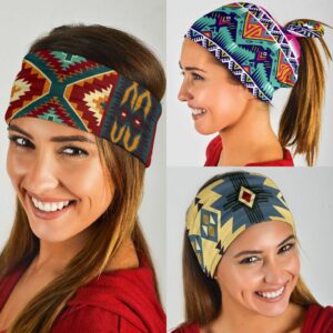 native american red pattern bandana 3 pack