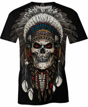 native american skull 3d hoodie 1