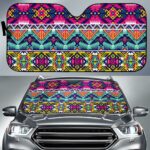 native american thunderbird pattern auto sun shades