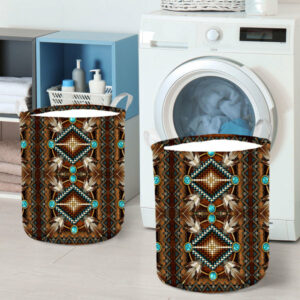native brown pattern laundry basket 4
