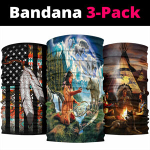 native chief and woman bandana 3 pack new 1