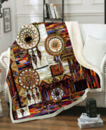 native dreamcatcher fleece blanket