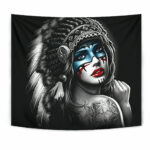 native girl tapestry