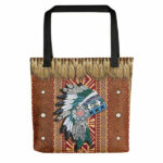 native headdress tote bag