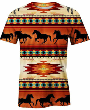 native horse pattern 3d hoodie 1