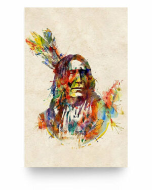 native man oil painting native american 1