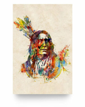 native man oil painting native american