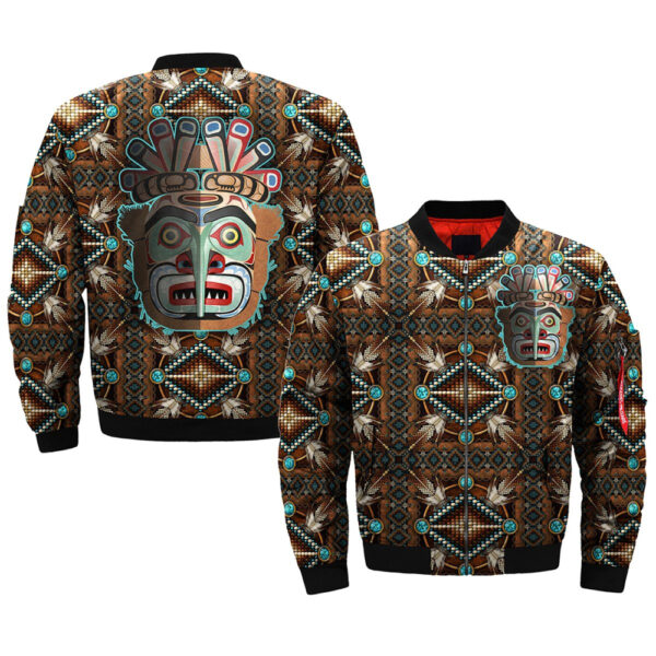 native mandala brown bomber jacket jknative 0056