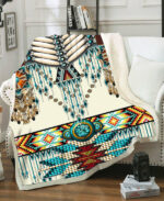 native pattern fleece blanket 1