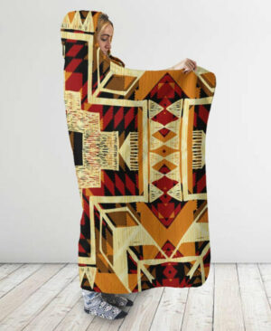 native pattern hooded blanket 1