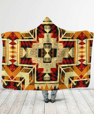 native pattern hooded blanket