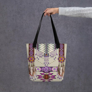 native pattern purple tote bag 1